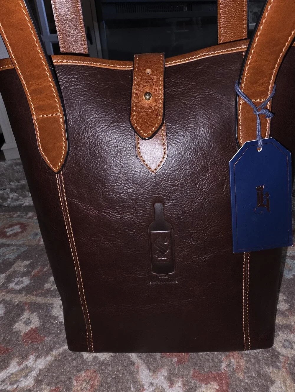 NWT LINKS & KINGS LINKS KINGS Sundance Double Wine Carrier by Titlist Brown Navy
